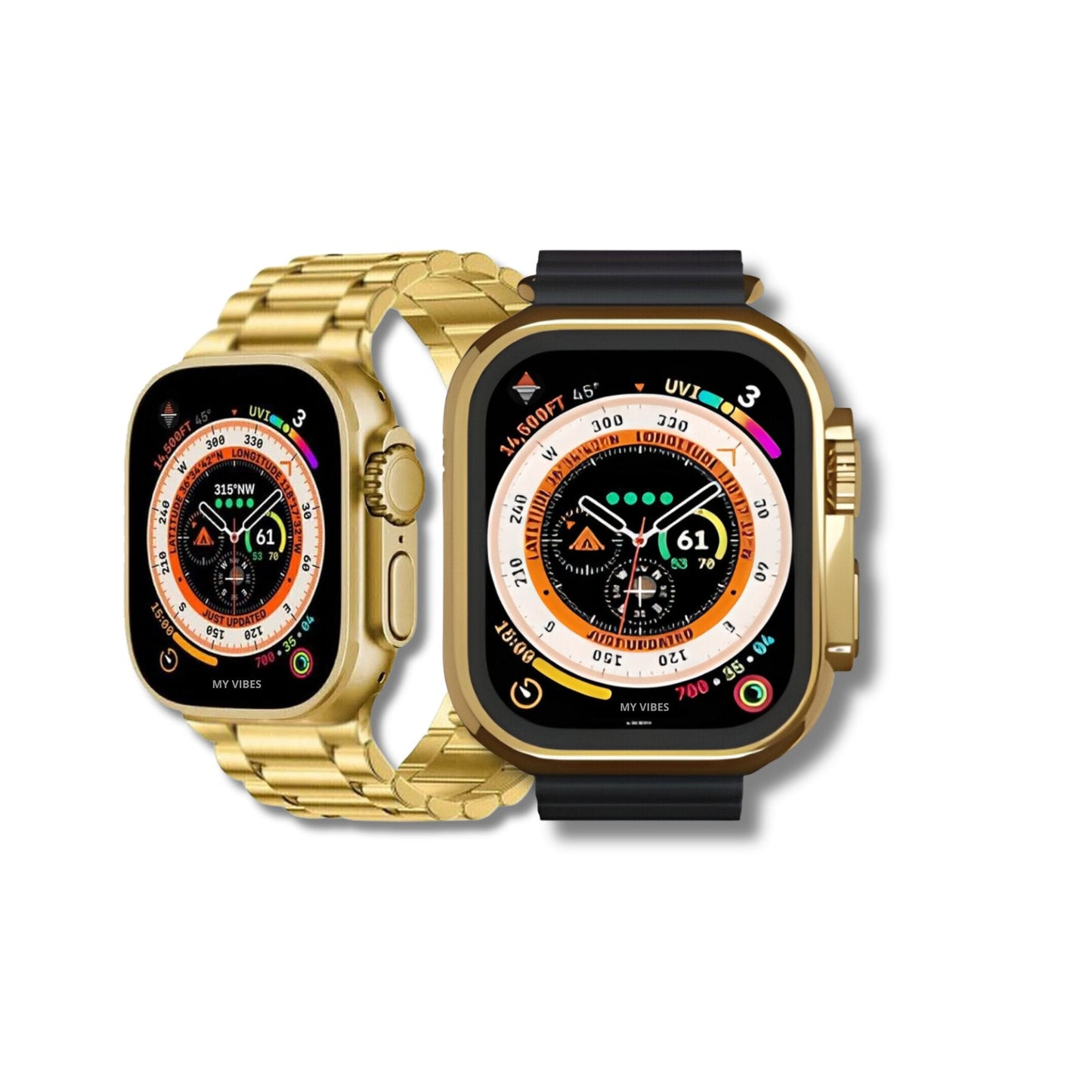 Montre connectée Bluetooth appels et SMS, pour iPhone & Android, MY WATCH ULTRA MAX™ VERSION OR